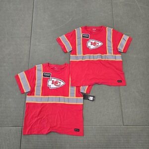 Lot Of 2 NWT Men's KC Chiefs Reflective T-shirt Red Large Buffalo Outdoors Heavy